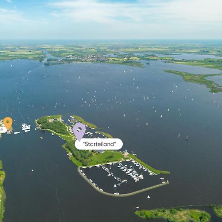 Welcome In - Houseboat 'Elysium' Met Eigen Aanlegsteiger Sneek - Offingawier Exterior foto